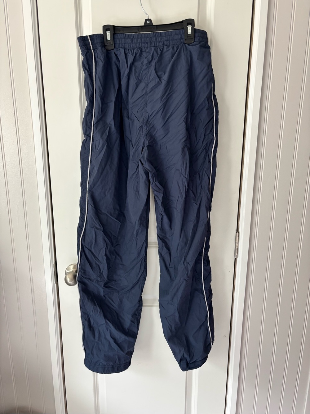Hollister Navy Joggers with White Side Piping